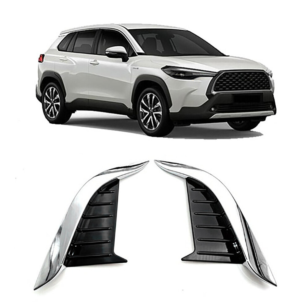 For 2020 2021 Abs Chrome Front Rear Fog Lamp Eyelid Eyebrow Cover Trim Molding Bezel Garnish Light 4762016971700