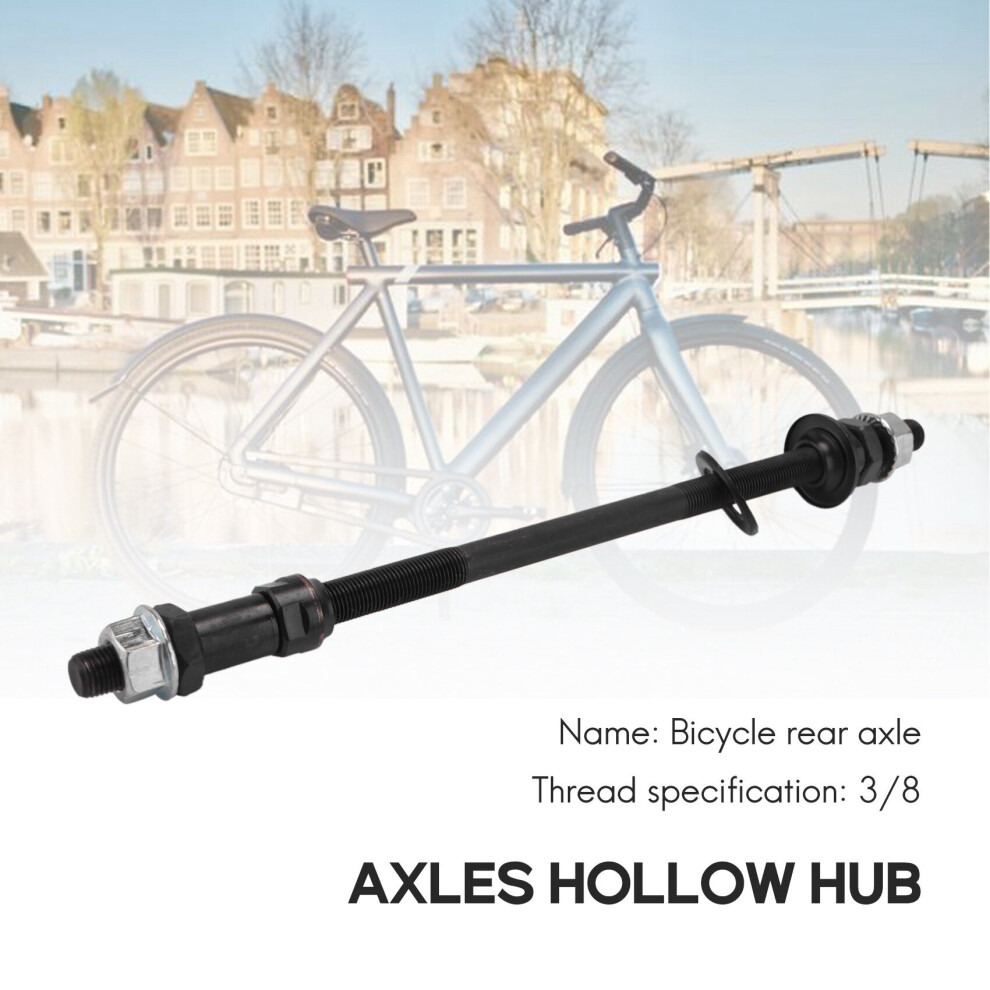 Tlily Lengthened 240Mm Mountain Bike Snow Bike Bicycle Rear Axle Refitted Solid Axle Rear Axle Bicycle Accessory Axle Black