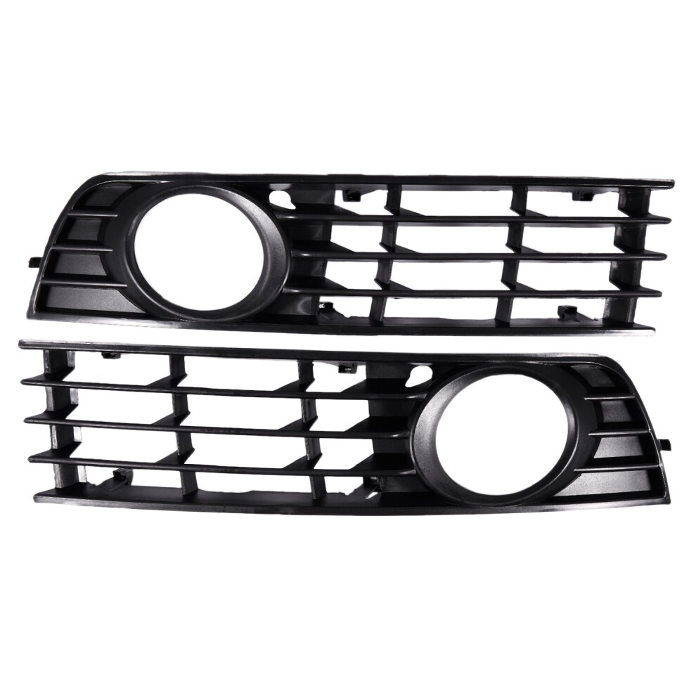 1 Pair Fog Grille Front Lower Left Right Grid Grille For A4 B6 Sedan 02-05 Light 4762016976811