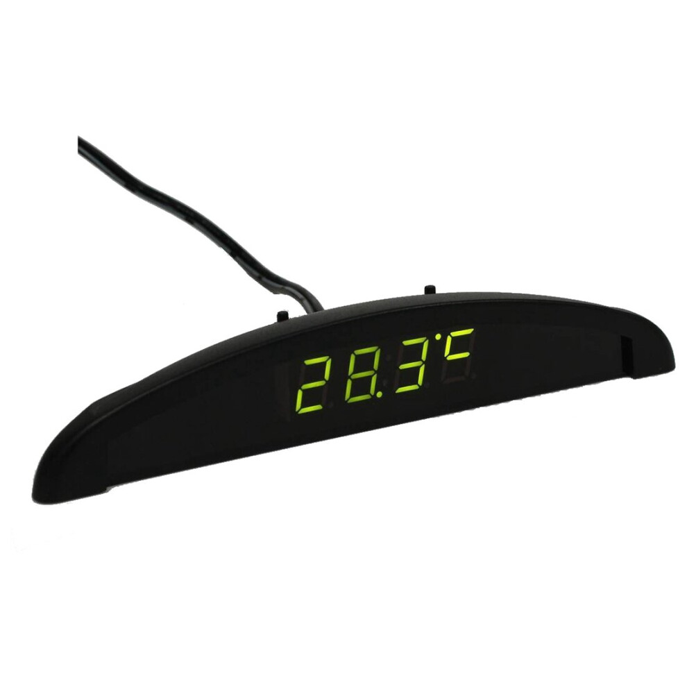 3 In1 Car 12V Digital Led Voltmeter Voltage Temperature Clock Thermometer Car, Green 4762016976705