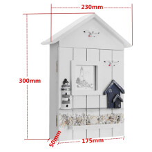 Style Key Cabinet Wood Nautical Style Wooden Key Holder Storage Box Cabinet