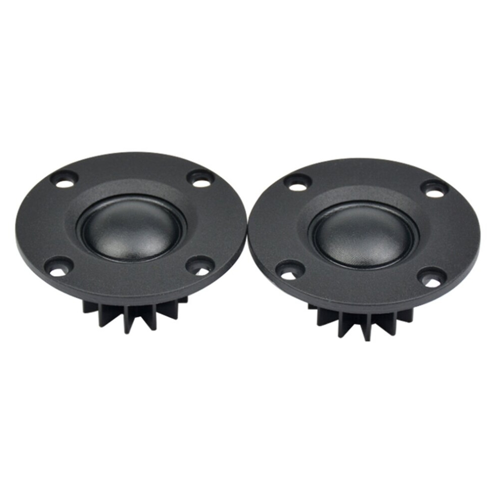 2Pcs Tweeter 1.5Inch 6Ohm 30W Dome Silk Film Tweeter Hifi Speaker Audio Loudspeaker With Heatsink Black 4762016975326