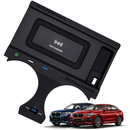 15W Car Wireless Charger for X3/G01 & X4/G02 (2018-2020) Fast-Charge Phone Holder & Charging Pad