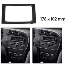 Car Stereo Radio Fascia Dash Panel 2 Din Frame Trim Kit for SAAB 9-3 2007-2011