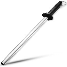 Diamond Knife Sharpening Steel?Home Premium Kitchen Knife Sharpener Rod,12 inch