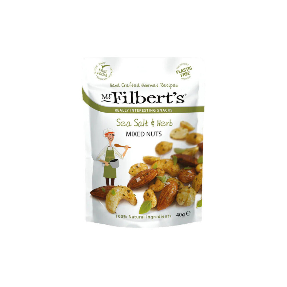 Mr Filberts 20 Pack | Sea Salt & Herb Peanuts 40G - Image 4