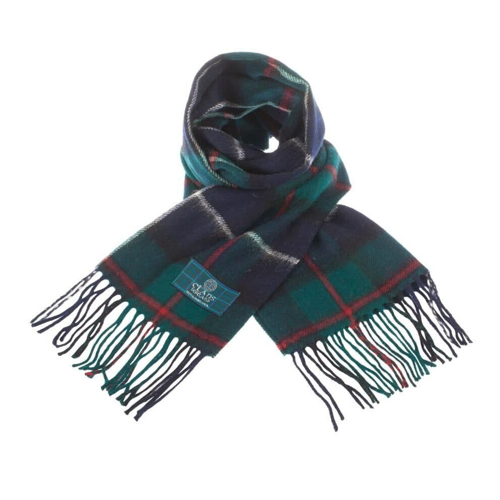 LAMBSWOOL SCOTTISH TARTAN CLAN SCARF ROBERTSON HUNTING-image-OPC-PBGCGBV-NEW