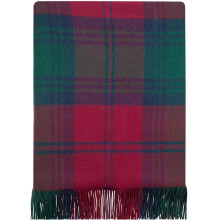 100% Lambswool Lochcarron Border Tartan Blanket Lindsay Modern Brand New