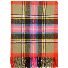 100% Lambswool Lochcarron Border Tartan Blanket Bruce Of Kinnaird Ancient Brand New
