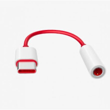 Official OnePlus USB-C to Digital Audio 3.5mm Headphone Jack Adapter - Red (Bulk Packed)