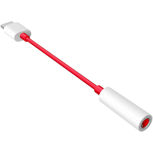 OnePlus Official OnePlus USB-C to Digital Audio 3.5mm Headphone Jack Adapter - Red (Bulk Packed) 2