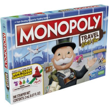 Hasbro Gaming Monopoly Travel World Tour Strategy Game Game for Family & Kids Classic Gameplay with Geography Twist Comprend Dry-Erase Gameboard