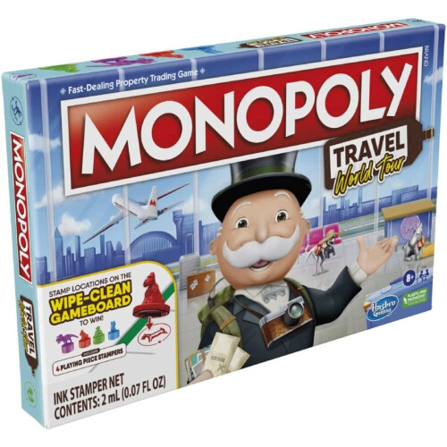 Hasbro Hasbro Gaming Monopoly Ταξιδιωτική Έκδοση Παιχνίδι Στρατηγικής για Οικογένεια & Παιδιά