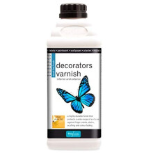 Polyvine Decorators Varnish - Water Resistant Clear Varnish with UV Protection - Seals and Protects Emulsion Paint, Wallpaper, Interior Wood