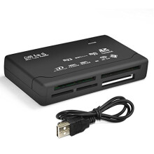 Multi Card Memory Reader Writer - All in 1 for SD SDHC Mini Micro M2 MMC XD CF - USB 2.0 Digital Camera High Speed Data Transfer - PC and Ma