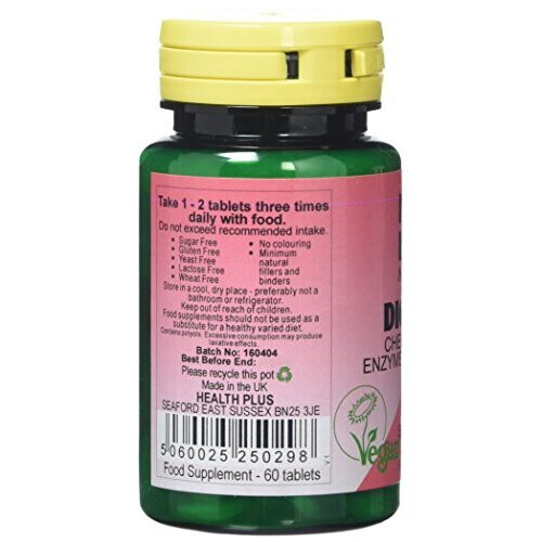Health Plus Digest Plus Digestive Enzyme Supplement - 60 Chewable Tablets 1