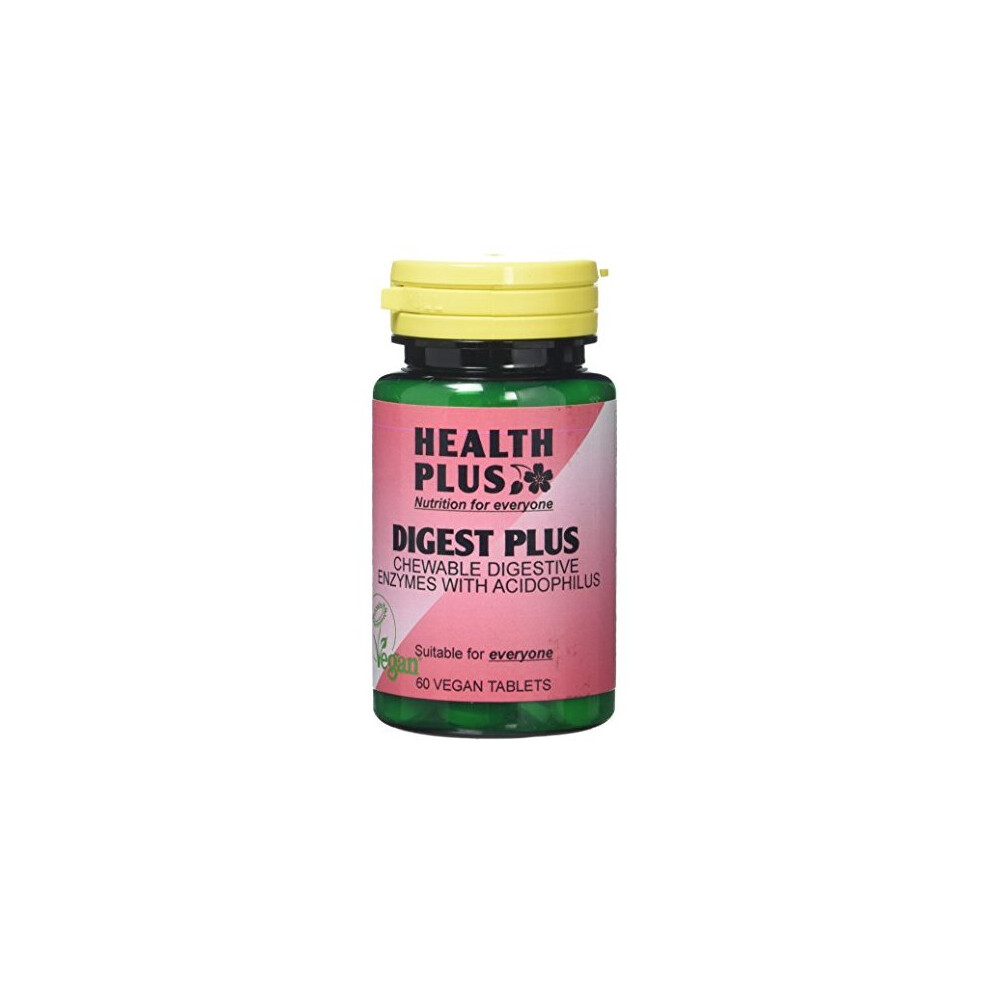 Health Plus Digest Plus Digestive Enzyme Supplement - 60 Chewable Tablets