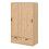 Large Tall Double Oak Wardrobe Sliding Doors 2 Drawers Hanging Rail 2