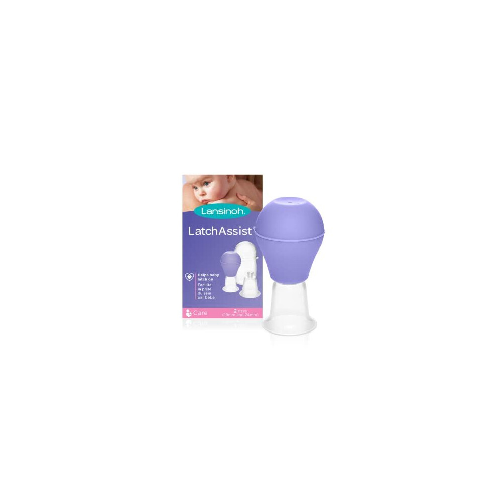 Lansinoh Latch Assist Nipple Everter with Case for Breastfeeding mums, offers temporary correction of flat or inverted nipples, 2 size cones