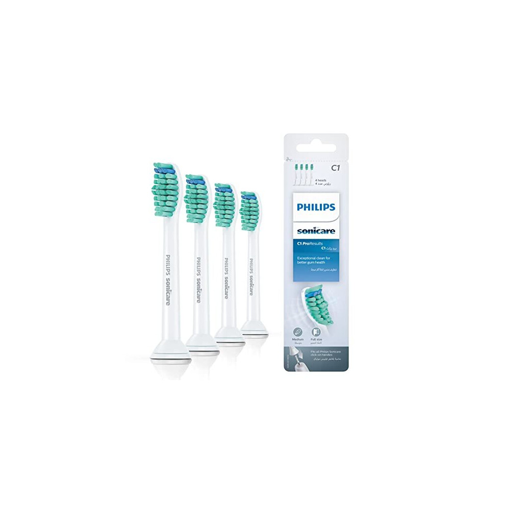 Philips Sonicare ProResults Standard sonic toothbrush heads (Model HX6014/07), White, 4er Pack