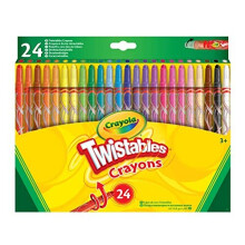 CRAYOLA Twistables Colouring Crayons - Assorted Colours (Pack of 24) | Simply Twist for More Colouring Fun - No Need to Sharpen! | Ideal for