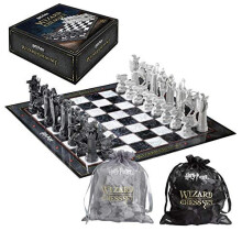 The Noble Collection Harry Potter Wizard Chess Set - Includes Chess Storage Bags - Officially Licensed Harry Potter Film Set Movie Toy - Gif