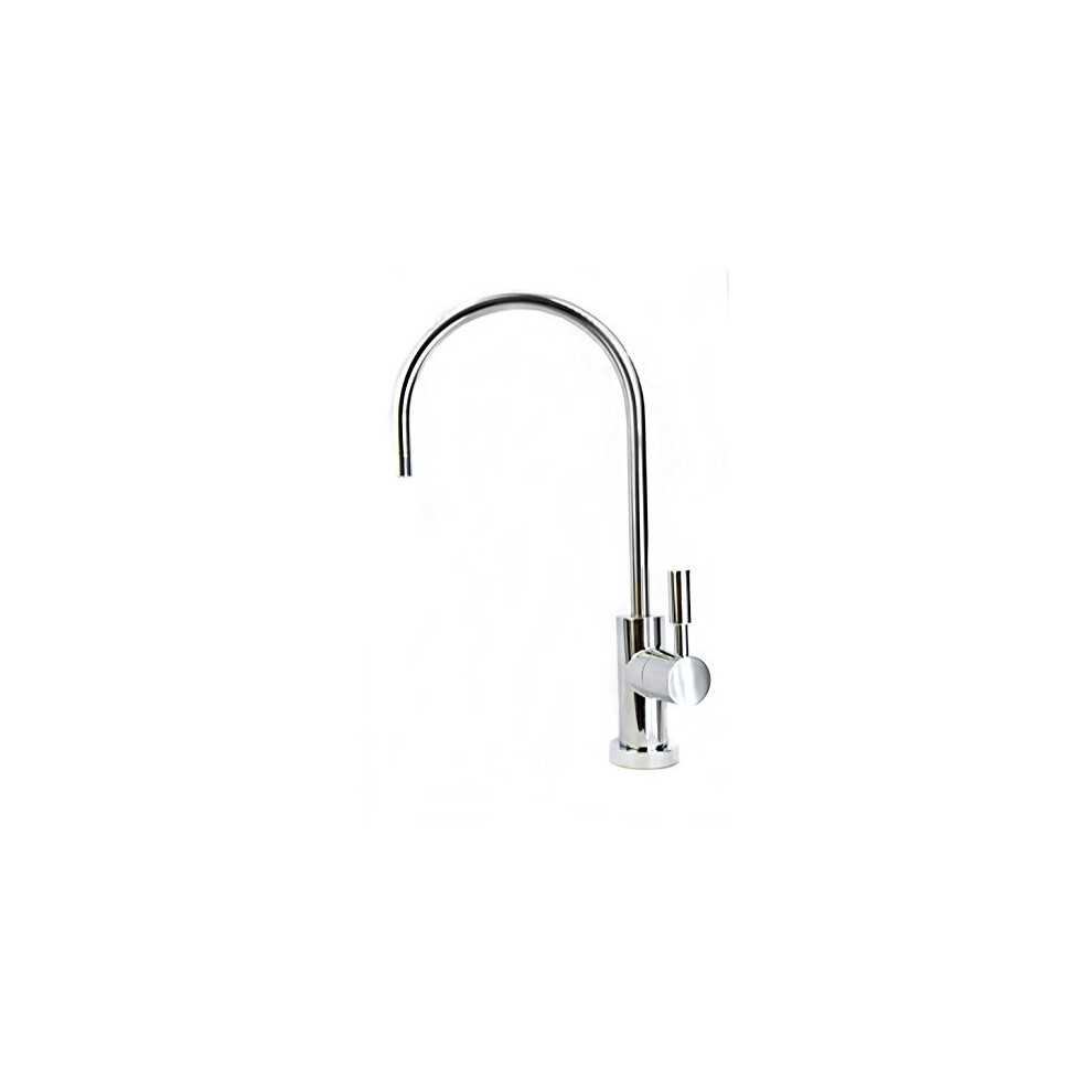 Deluxe Drinking Water Filter Tap,Long Reach Chrome Swan Neck, Modern European Style. Fits All Water Filter Systems & Reverse Osmosis Systems