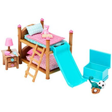 Li'l Woodzeez WZ6705Z Dinosaurier,Tiere Liâl Woodzeez â Bunk Bed 18pc Set with Bedroom Furniture and Accessories â Miniature Toys and