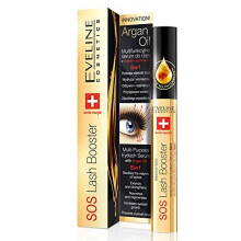 Eveline Cosmetics SOS Lash Booster Eyelash Serum 5in1 | 10 ML | Eyelash Growth Serum | Double Volume Lash Booster | Strengthening and Thicke