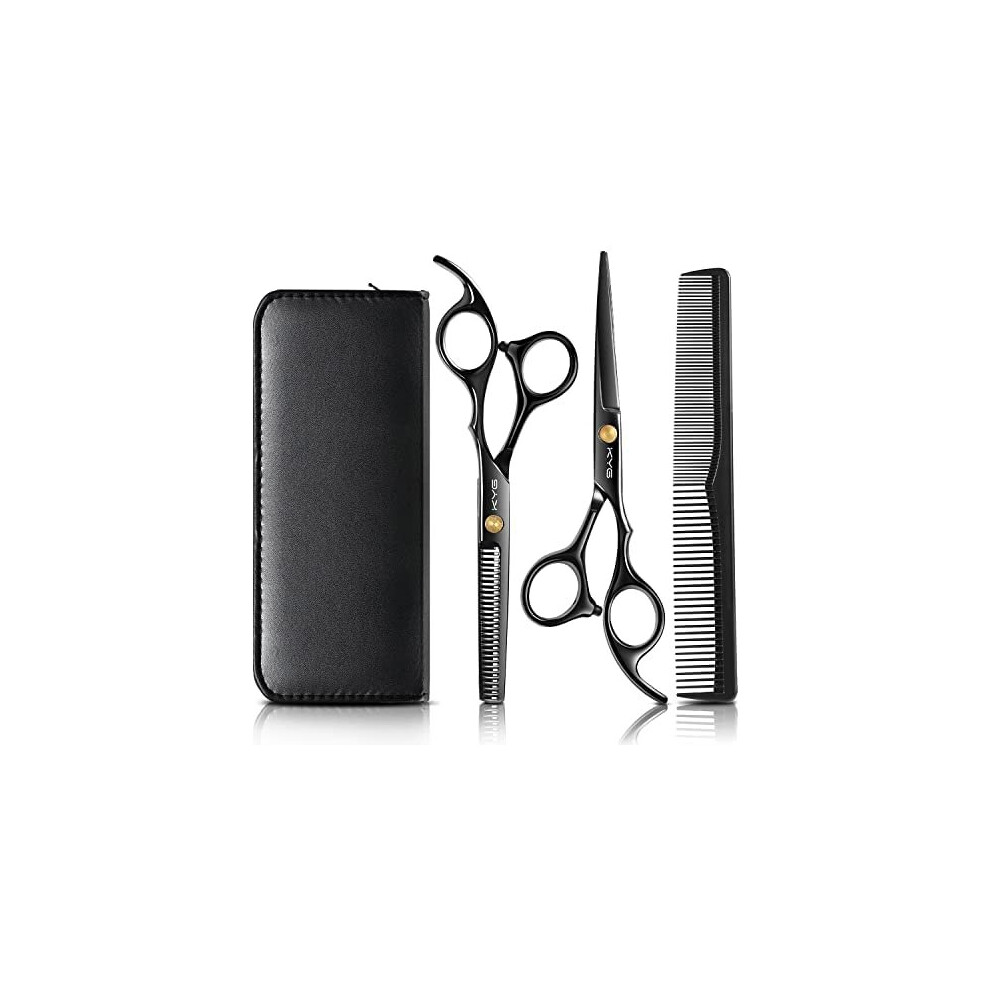 Kyg Hairdressing Scissors 6.7Inch Professional Hair Scissors 2 Extra Sharp Hair Cutting Scissors & Thinning Scissors Precise Haircuts Stainl