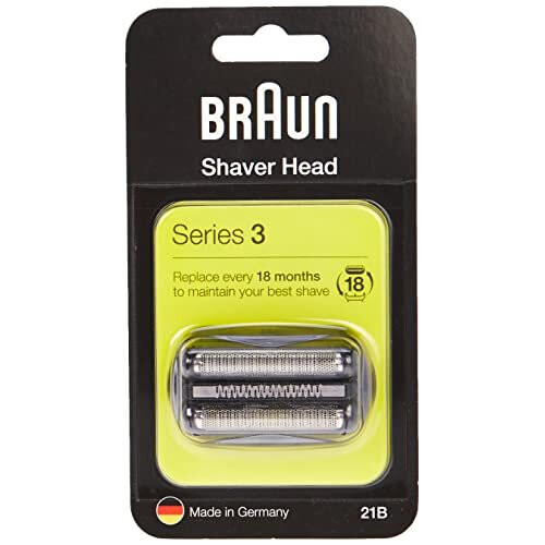 Braun Braun Series 3 Electric Shaver Replacement Head, Easily Attach Your New Shaver Head, Compatible With All Series 3 Electric Shavers, 21B, Bla