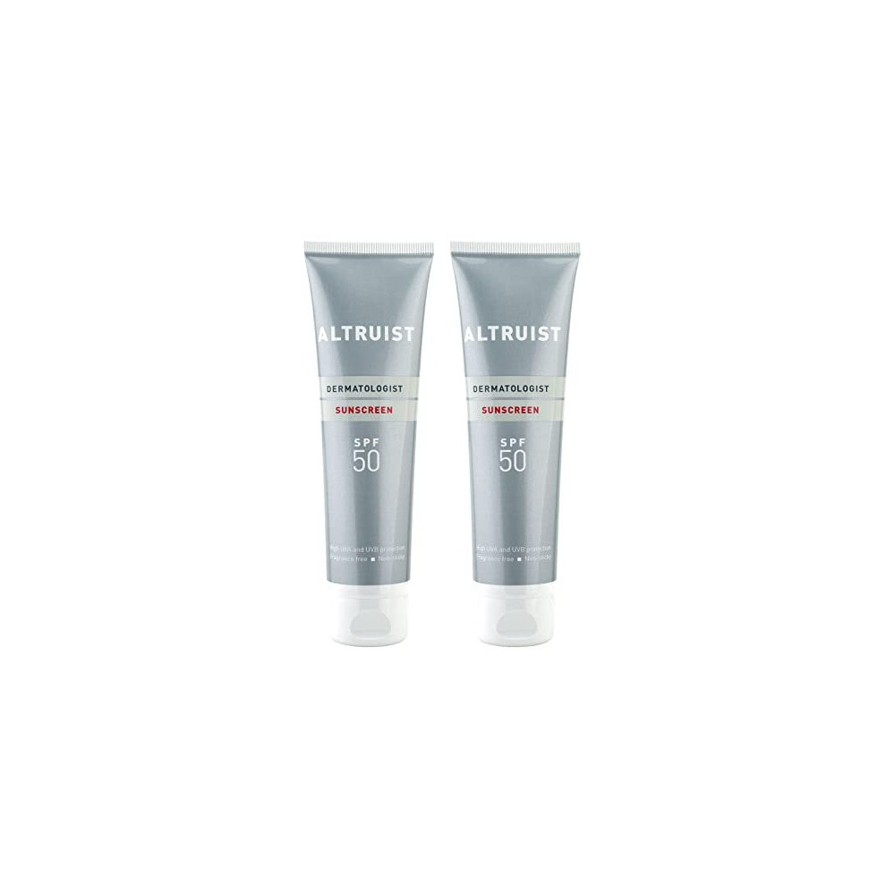 ALTRUIST. Dermatologist Sunscreen SPF 50 Ã¢ Superior 5-star UVA protection by Dr Andrew Birnie, suitable for sensitive skin - one pack with