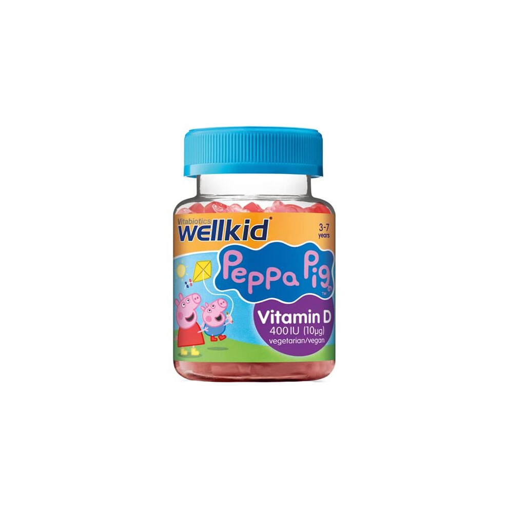 Wellkid Vitabiotics Peppa Pig Vitamin D Soft Jellies, Gummy, 30 Pack
