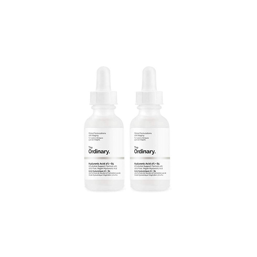 2X The Ordinary' Hyaluronic Acid 2% + b5 30ml, a Hydration Support Formula with Ultra-Pure, Vegan hyaluronic Acid