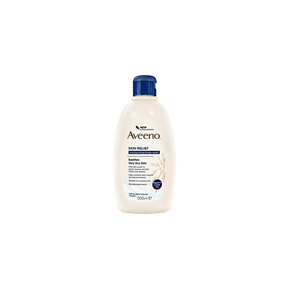 Aveeno, Skin Relief, Body Wash, Soothes Very Dry Skin, 500ml (Pack of 1)