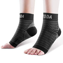 AVIDDA Plantar Fasciitis Socks 1 PAIR, Compression Foot Sleeves for Sport Arthritis Pain Relief, Ankle Support Brace for Men and Women Black