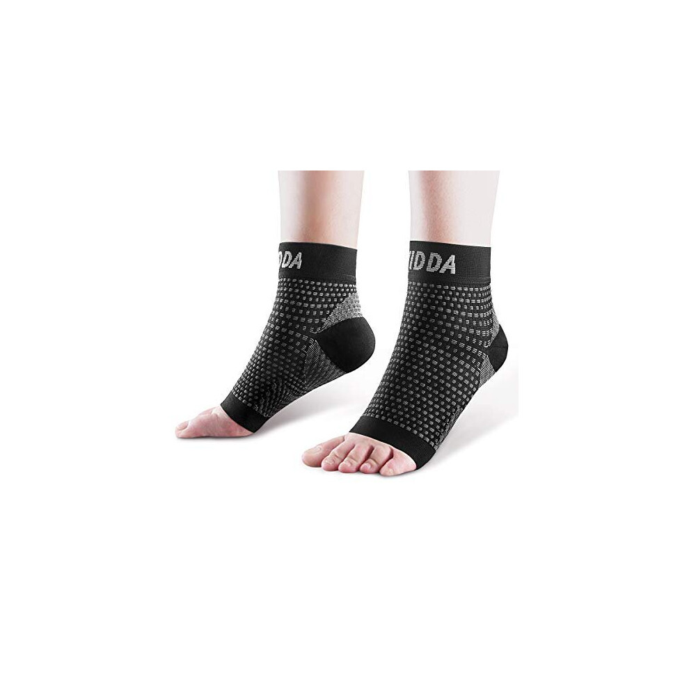 AVIDDA Plantar Fasciitis Socks 1 PAIR, Compression Foot Sleeves for Sport Arthritis Pain Relief, Ankle Support Brace for Men and Women Black
