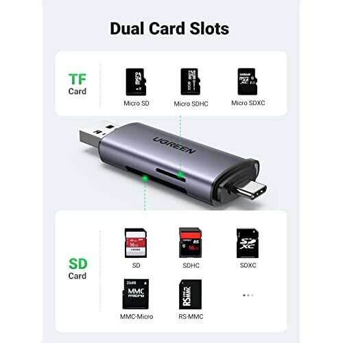 UGREEN SD-/Micro-SD-Speicherkartenleser mit USB-C/USB-A 2
