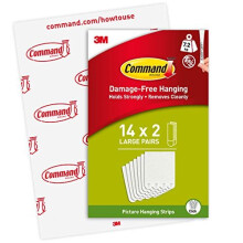 Command Picture Hanging Strips, Value Pack - 14 x 2 Large Adhesive Strips - For Pictures, Frames, Mirrors, Wall dÃcor - Damage Free Hanging