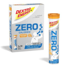 Dextro Energy Zero Calories I Recovery and Hydration Electrolyte Drink I Zero Effervescent Tablets I Orange | 3 Tubes, 60 Tablets |
