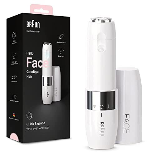 Braun Braun Face Mini Hair Remover, Facial Hair Remover for Women Mini-Sized Design For Portability, Efficient Facial Hair Removal Anytime, Anywhe