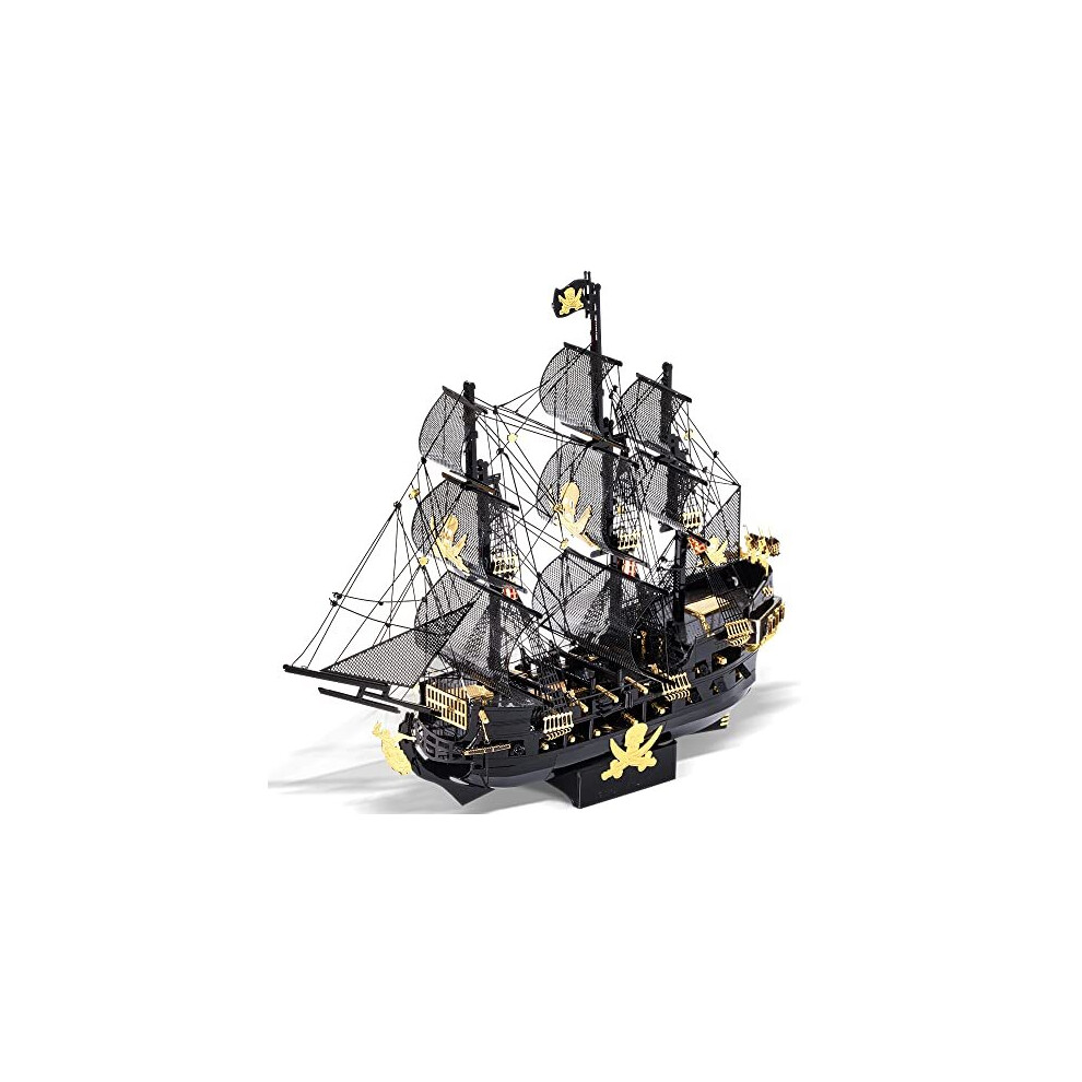 Piececool 3D Metal Puzzle Jigsaw for Adults - Black Pearl Pirate Ship DIY 3D Metal Model Kits ,Ideal Christmas Birthday Gifts for Adults,307