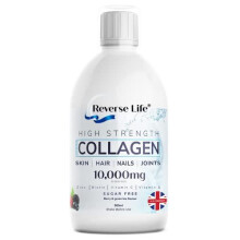 Reverse Life Marine Collagen + Green Tea Liquid Supplement Drink High-Strength 10,000mg Hydrolysed Peptide Infused with Vitamin, C, D, Hyalu