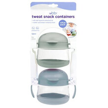 Ubbi Tweat No Spill Snack Container voor Kinderen, BPA-vrij, Peuter Snack Container, Salie & Blauw