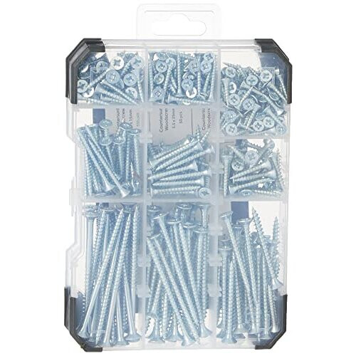 TIMco TIMCO Countersunk Silver Woodscrews Mixed Tray - 340pcs 2