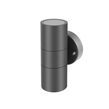 Kerry Outdoor Wall Lights, Up Down Mains Powered Lighting, Anthracite Grey Stainless Steel IP44 Waterproof, Exterior Wall Sconce for Indoor,