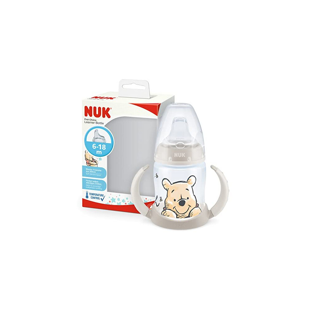 NUK First Choice Learner Cup Sippy Cup | 6-18 Months | Temperature Control | Leak-Proof Silicone Spout | Anti-Colic Vent | BPA-Free | 150ml