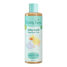Childs Farm | Baby Body Wash 500ml | Unfragranced | Gently Cleanses | Suitable for Newborns with Dry, Sensitive & Eczema-prone Skin