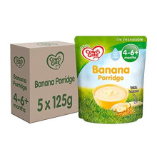 Cow & Gate Banana Porridge Baby Food Cereal, 4-6+ Months, 125g (Pack of 5)