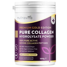 Collagen Powder 500g - Premium Gold Standard Bovine Collagen Peptides Powder - 50 Servings - Bovine Collagen Peptides Supplement with 8 Esse
